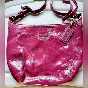 Patient Leather Purple Coach Crossbody
